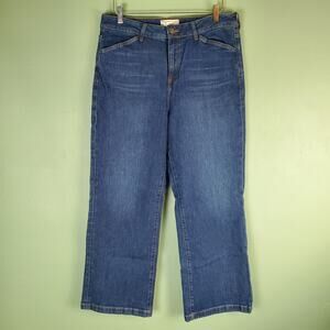 Fat Face UK Women's Eco Denim Elise Wide Leg Jeans Size 12 Indigo